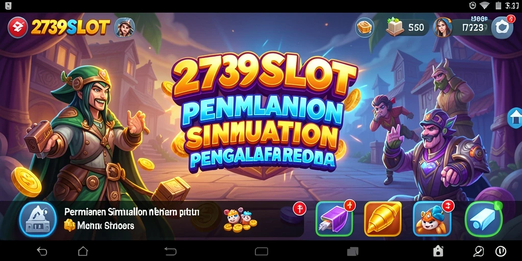 Screenshot gameplay 2739SLOT yang menampilkan antarmuka permainan simulation.