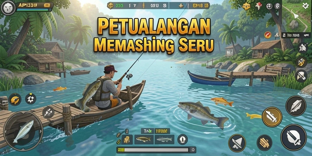 Tangkapan ikan besar di gameplay API33 yang menegangkan dan mendebarkan.