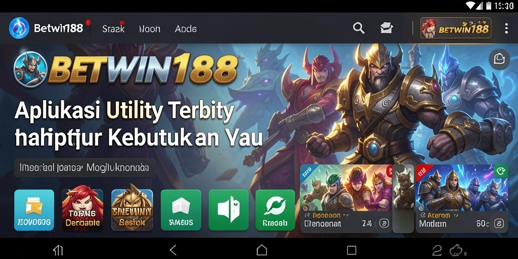 Tampilan utama aplikasi BETWIN188 yang intuitif dan fungsional.