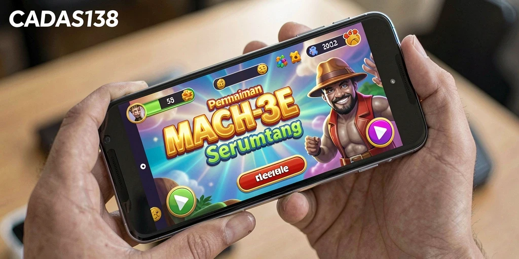 Menampilkan gameplay seru dari CADAS138 dengan tantangan Match-3.