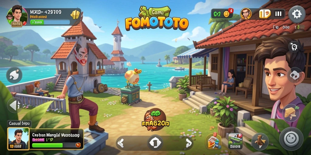 Tampilan gameplay seru dan menarik dari FOMOTOTO.