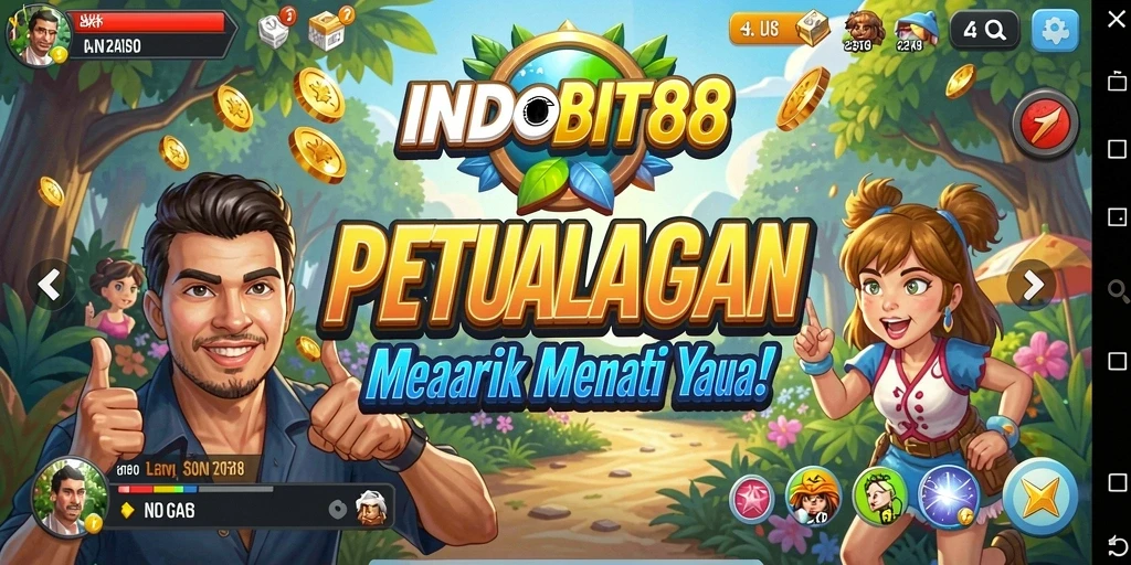Tangkapan layar gameplay INDOBIT88 yang menunjukkan aksi petualangan yang seru.