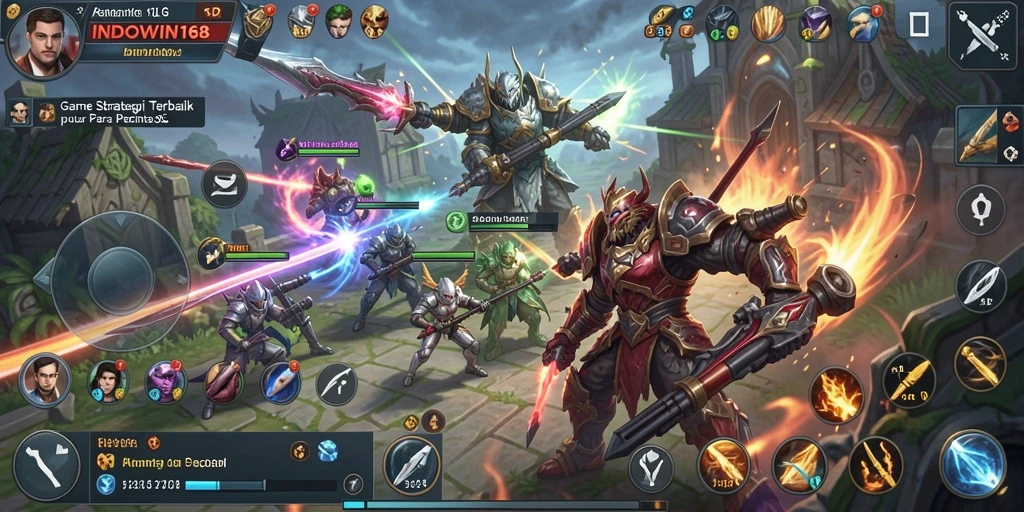 Tampilan gameplay yang menegangkan dan penuh strategi di INDOWIN168.