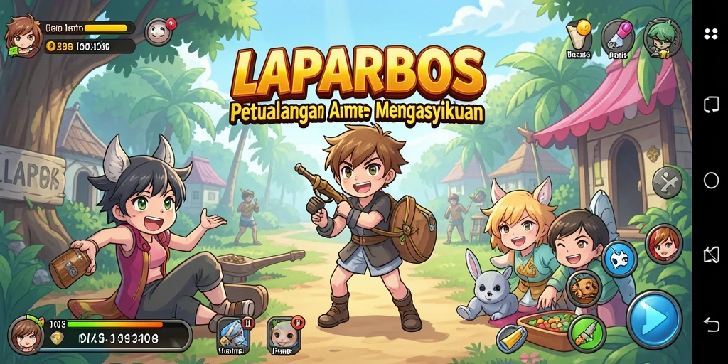 Tampilan menarik dari gameplay LAPARBOS yang penuh aksi.