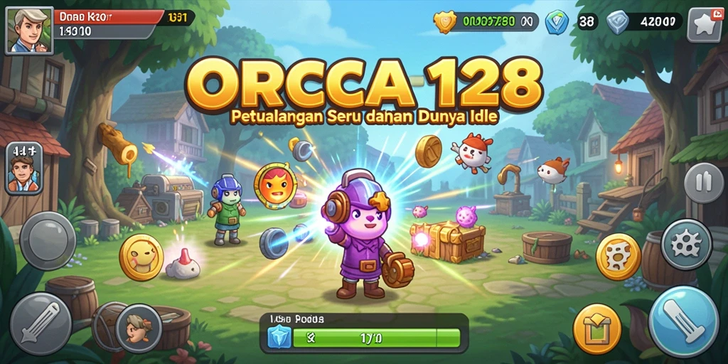 Tampilan screenshot ORCA128 menampilkan gameplay santai dan interaksi fantastis.
