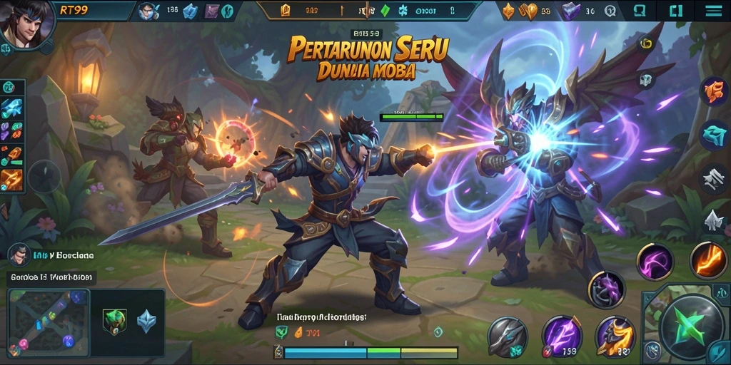 Cuplikan gameplay seru di dunia MOBA RT99.