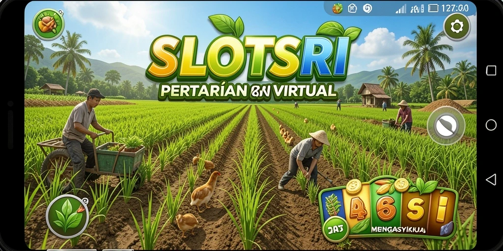 Screenshot SLOTSRI menunjukkan pengalaman gameplay pertanian yang menarik dan interaktif.