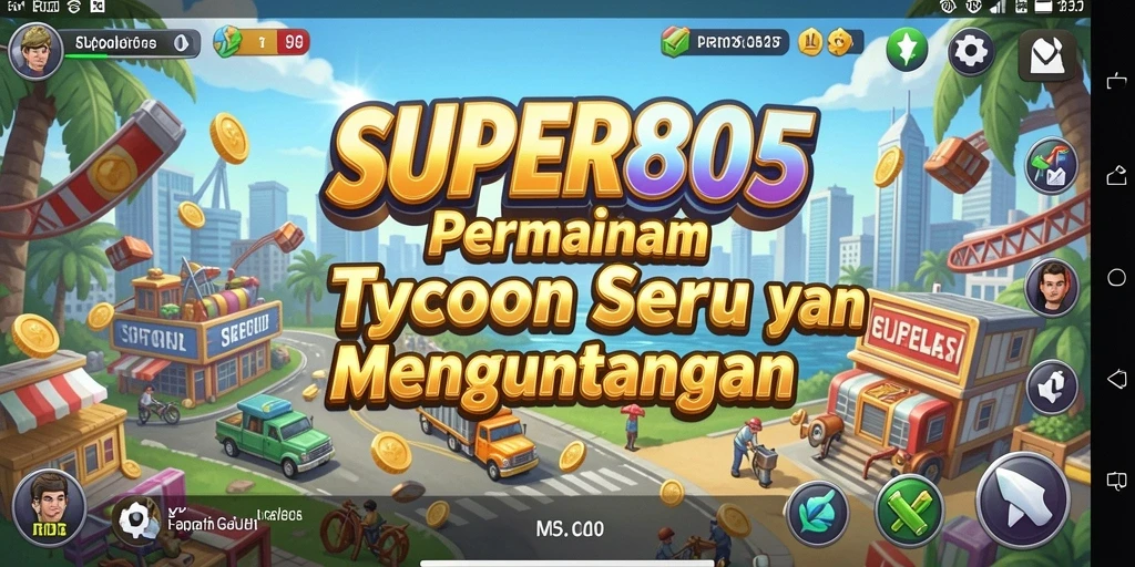 Gameplay seru dalam managing bisnis Tycoon.