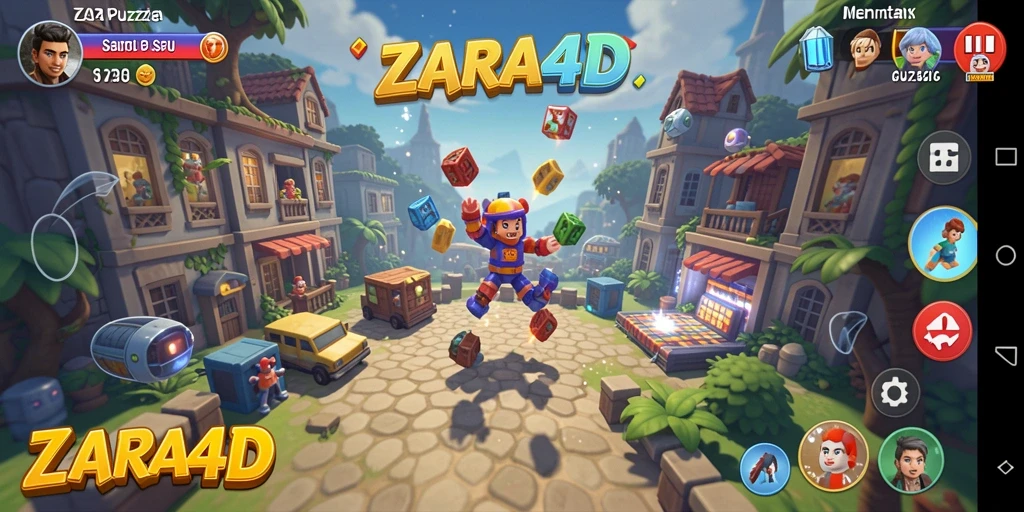 Screenshot ZARA4D menampilkan gameplay Puzzle yang menarik.